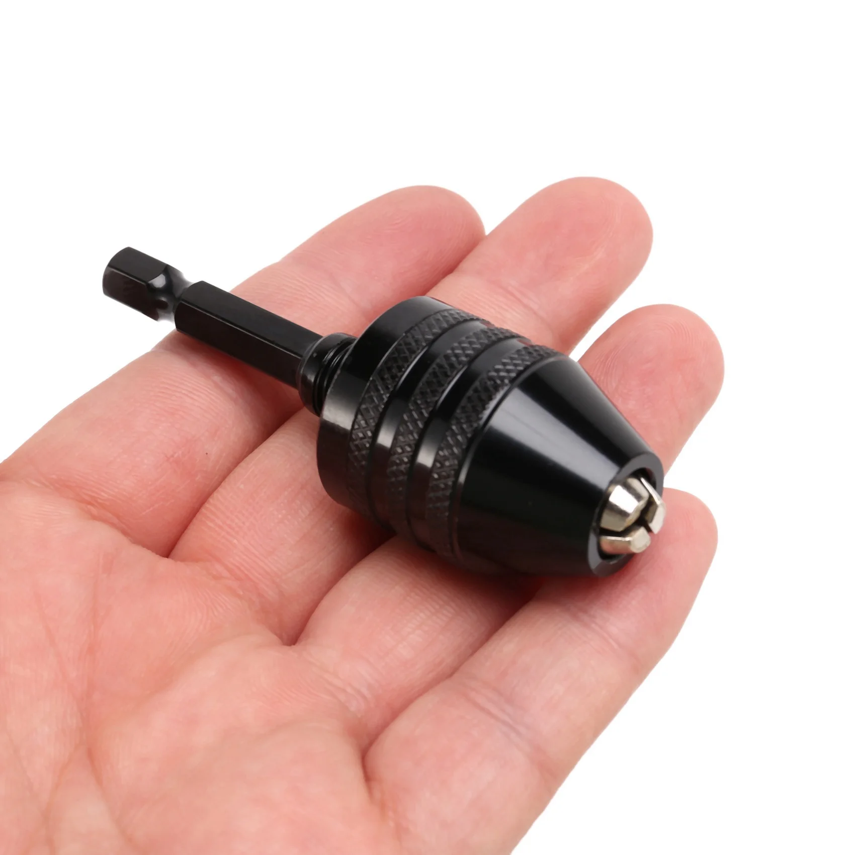 2X 0.3-8Mm 1/4 Inch Keyless Drill Chuck Screwdriver Impact Driver Adaptor Hex Shank Drill Grinder