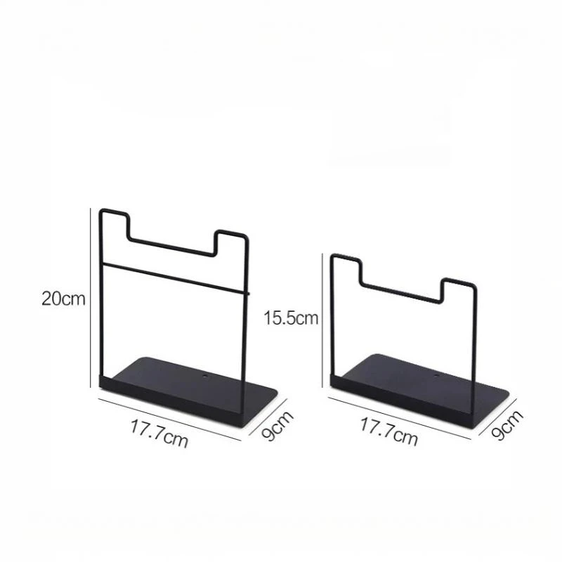 @*2Pcs Wrought Metal Bookends Non-slip Simple Desktop Book Support Holder for Office School Home Magazine Storage