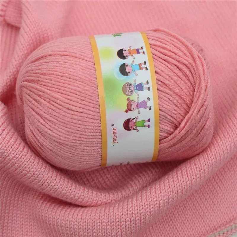 2pcs Cotton Knitting Yarn Soft Warm Yarn for Hand Knitting Anti-Bacterial Yarn Supplies