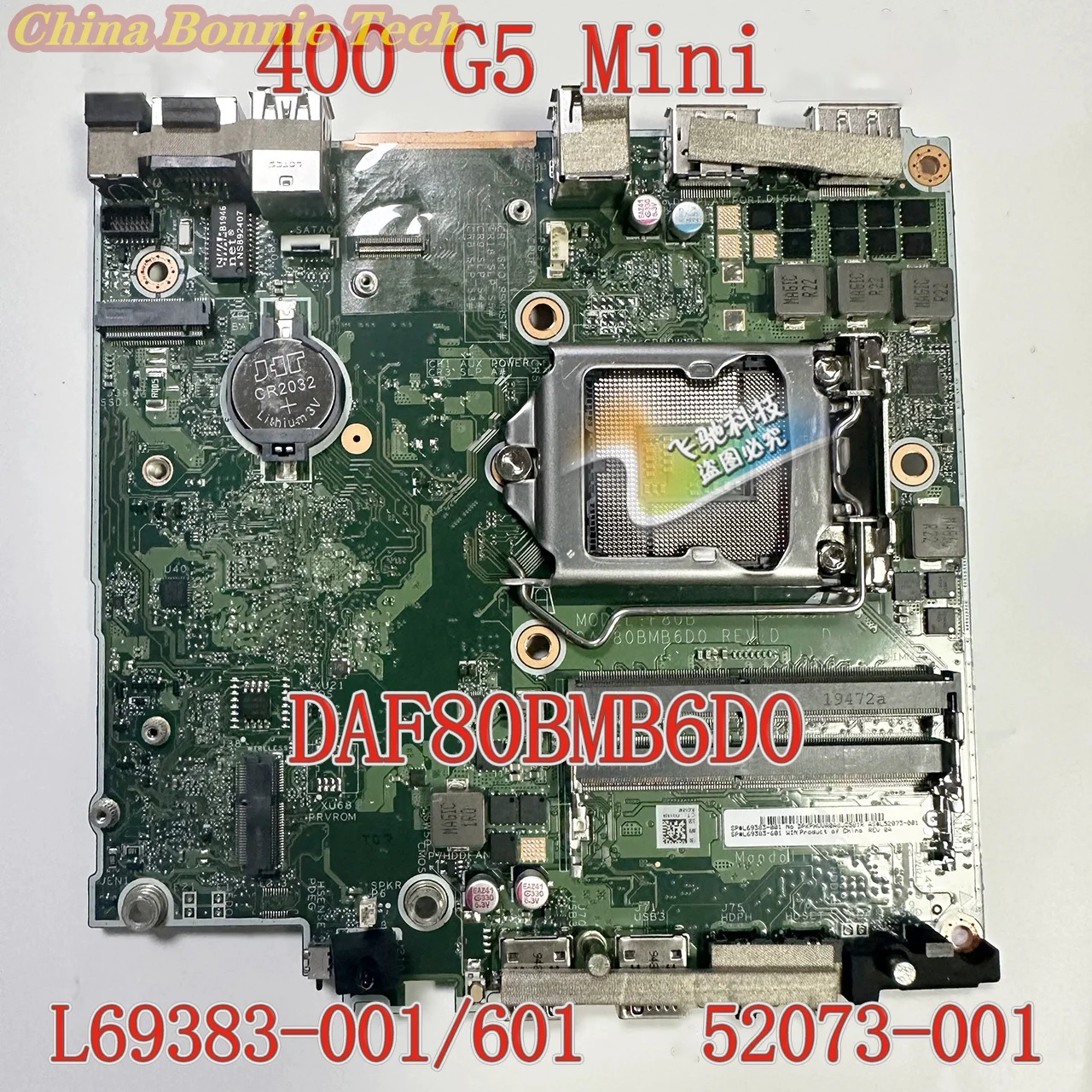 L69383-001/601 L52073-001 DAF80BMB6D0 for HP ProDesk 400 G5 DM Desktop PC Motherboard