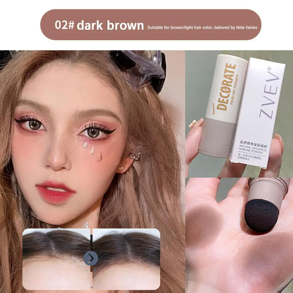 Hairline Powder Hair Root Cover Up Natychmiastowy zmodyfikowany makijaż długich włosów Wodoodporny korektor naprawczy Cień do włosów w proszku