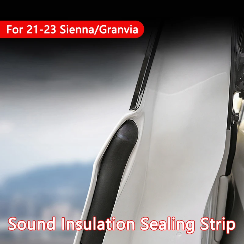 QHCP Car Door Sound Insulation Sealing Strip Modification Acoustic Soundproofing Auto Exterior Trim For 2021-2023 Sienna/Granvia