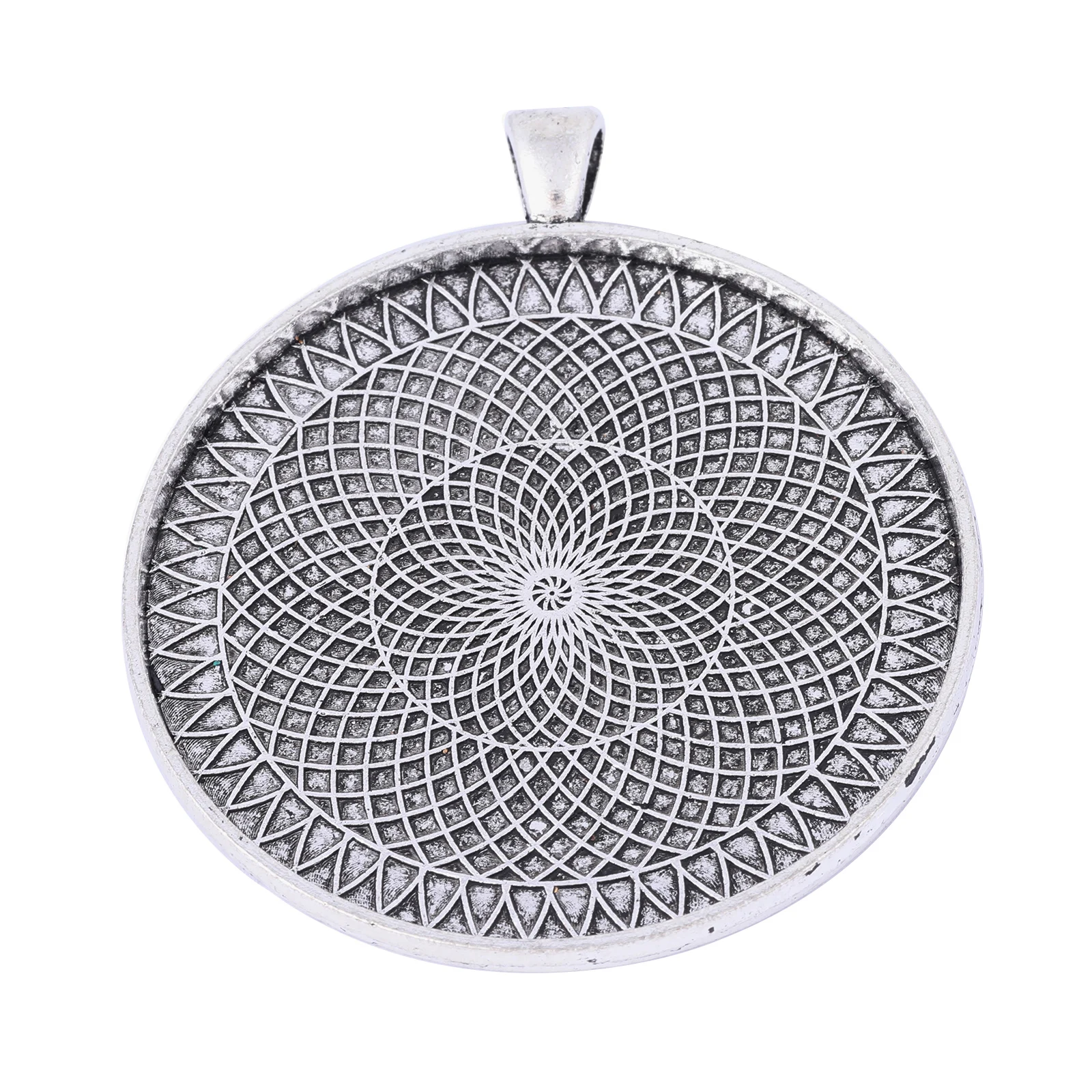 

5pcs 50mm Large Cabochon Base Settings Antique Silver Bezel Pendant Trays Diy Accessories For Jewelry Craft Making