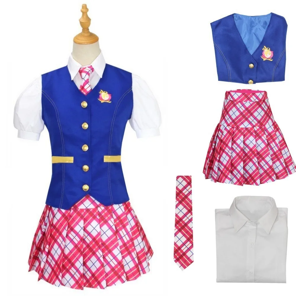 Hotsale Film Barbiee Cosplay Kostuum Prinses Jurk Delancy Wen COS Outfit Vrouwen Schooluniform Top Rokken Carnaval Party