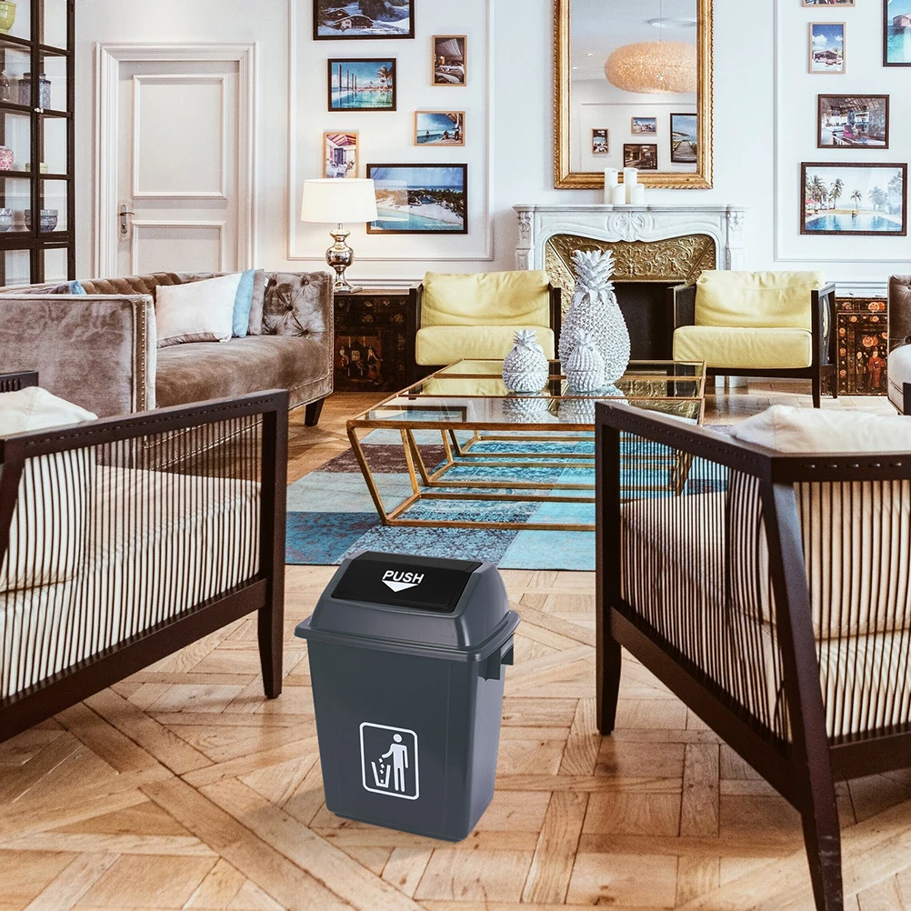 

Plastic Trash Can Lid Replacement Swing Top Wastebasket Accessory Design Suitable Hospitals Parks Offices