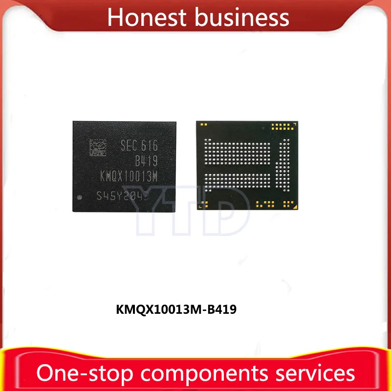 1 Piece KMQX10013M-B419 100% Quality 100% Working EMCP BGA221 32GB+16 Chip Mobile Phone Hard Disk Memory KMQX10013M