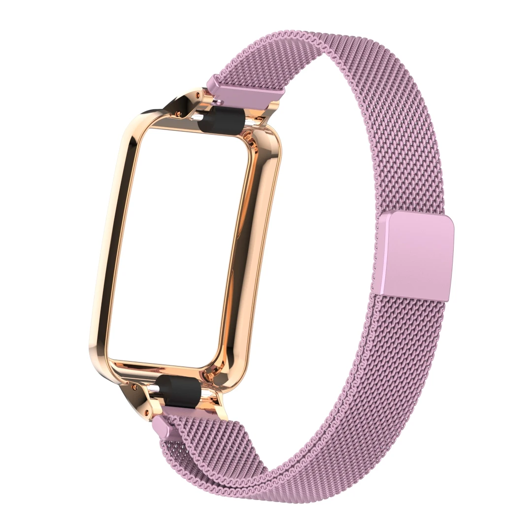 Milanese for oppo band 2 strap, Milanese magnetic strap, metal protection box for oppo Watch Free replacement strap accessories