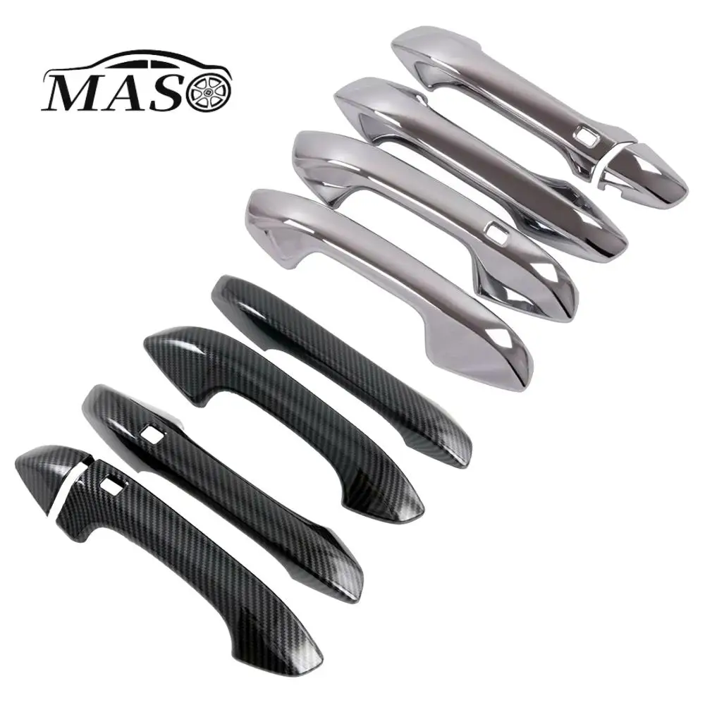 

Хромированная декоративная ручка, подходит для Kia K5 2020-2022, наружные дверные ручки, ABS, углеродное волокно, черный