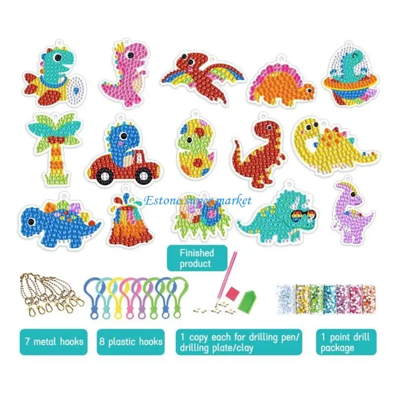 090B Kinder Kristall Bohren Handwerk Hängende Anhänger Kunst Kits Kinder Party Supplies