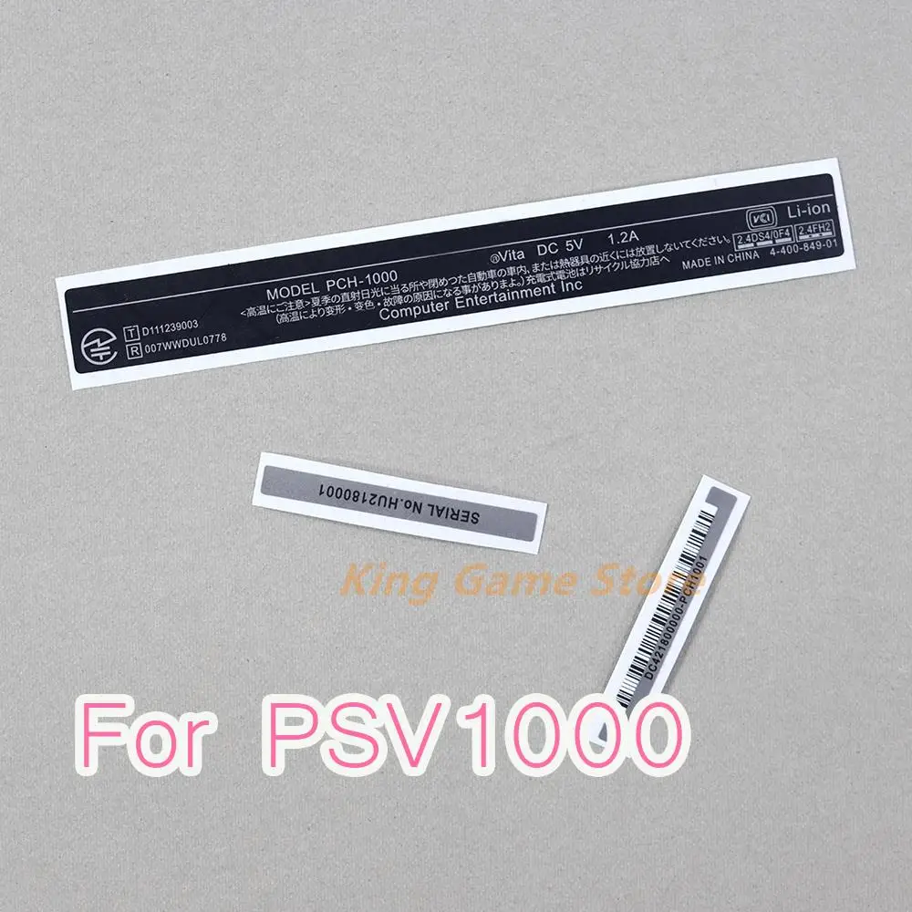 20 ensembles/lot coque arrière étiquette autocollant remplacement pour PS Vita 1000 pour PSV 1000 PSV1000 PCH-1001 1006 autocollants