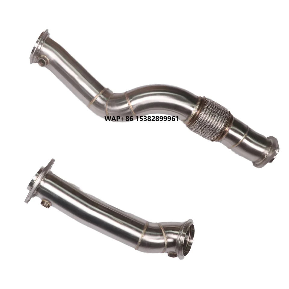 High-Flow Stainless Steel Exhaust Downpipe 2021-2024 M3 M4 G80 G82 S55B30A Straight Header TIG Welded 1.5mm 100% 3.0T 5-Year