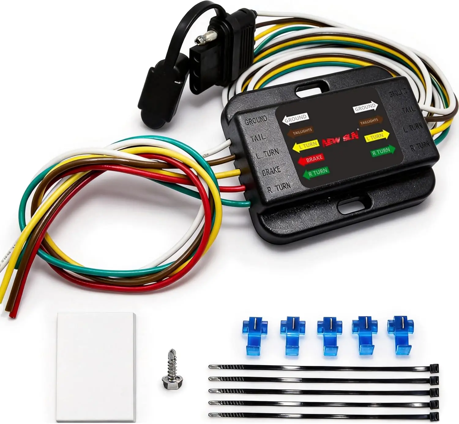 

Конвертер для фаркопа с 3-контактного на 2-контактный разъем (80 дюймов) - водонепроницаемый, простая установка для грузовиков и прицепов