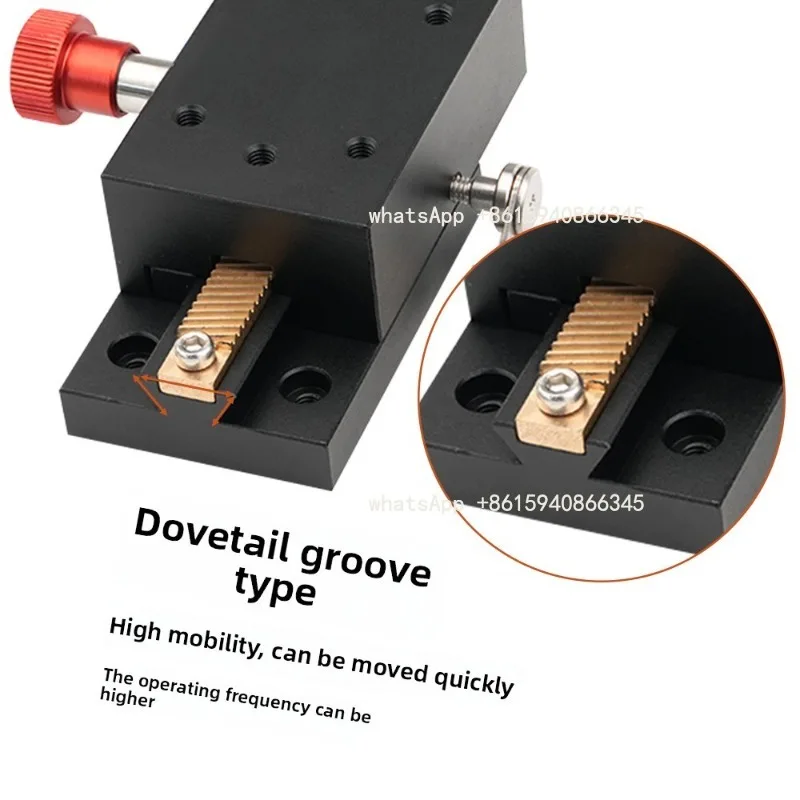 X-axis displacement platform 40 stroke slider gear rack manual fine-tuning small precision dovetail slide