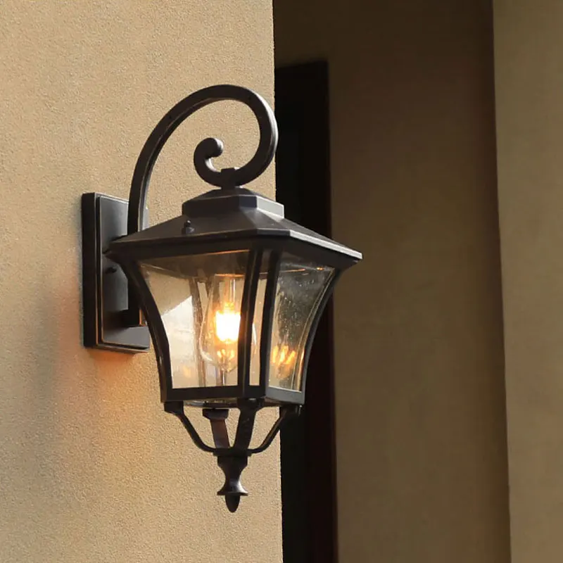 

Retro Outdoor Wall Light Waterproof Europe Villa Lamp Exterior Garden Doorway Lighting Yard Street Corridor Porch Lamps