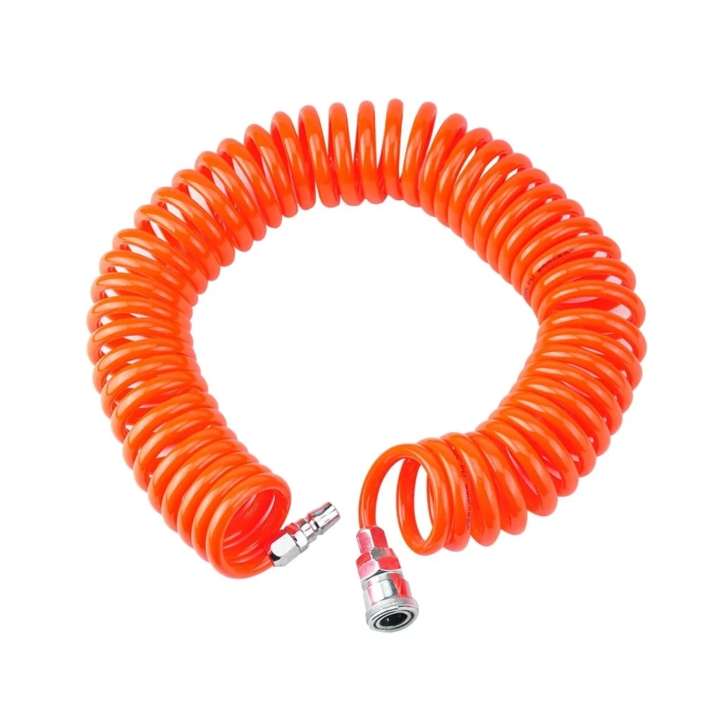 Flexible Polyurethane Tube PU Spring Coil Hose Pneumatic flex tube Spiral Hose