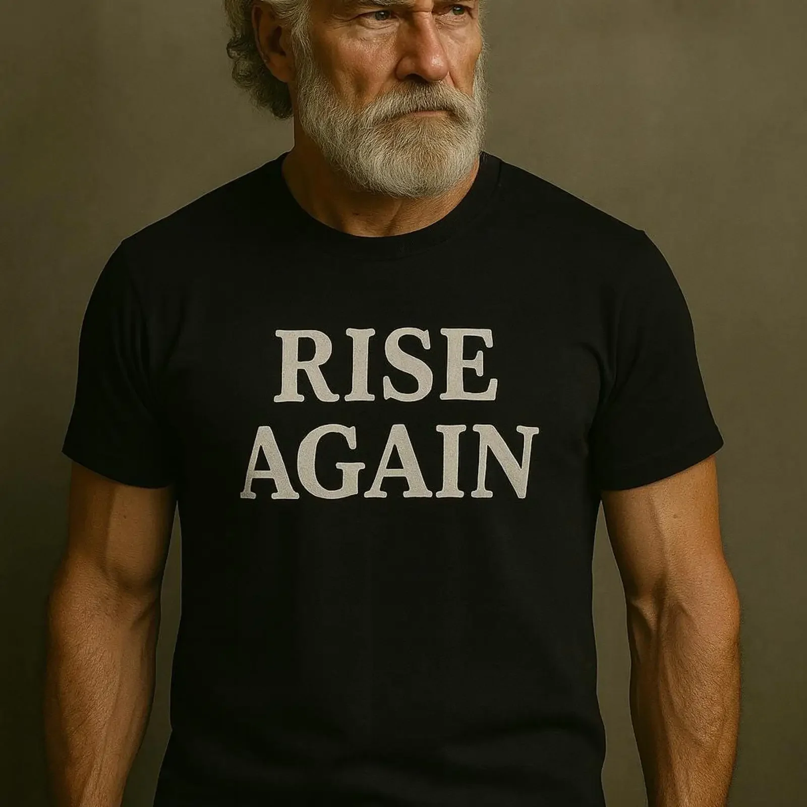 Rise Again T Shirt for Men Minimalist Resilience  vintage Washed Casual streetwear homme Stylish Unisex Slightly