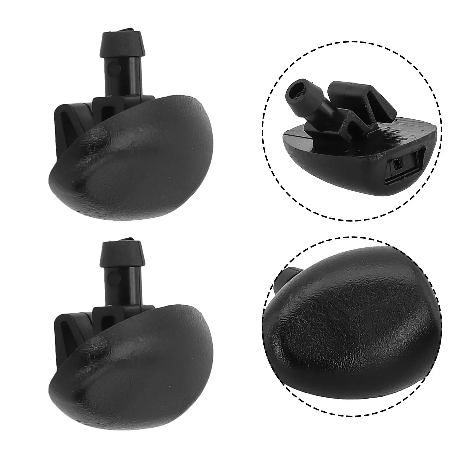 2pcs Car Front Windscreen Wiper Water Washer Jet Nozzles For 407 206 C2 C5 6438J2/6438E6/6438AV/6438W2/6438Z1 Auto Accessories