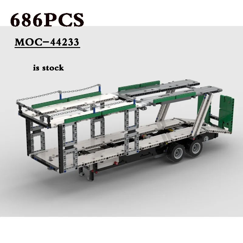 

Classic MOC-44233 Car Transporter Semi Trailer 42078 Car Model 686PCS Assembly Parts High Difficulty Adult and Kids Toy DIY Gift