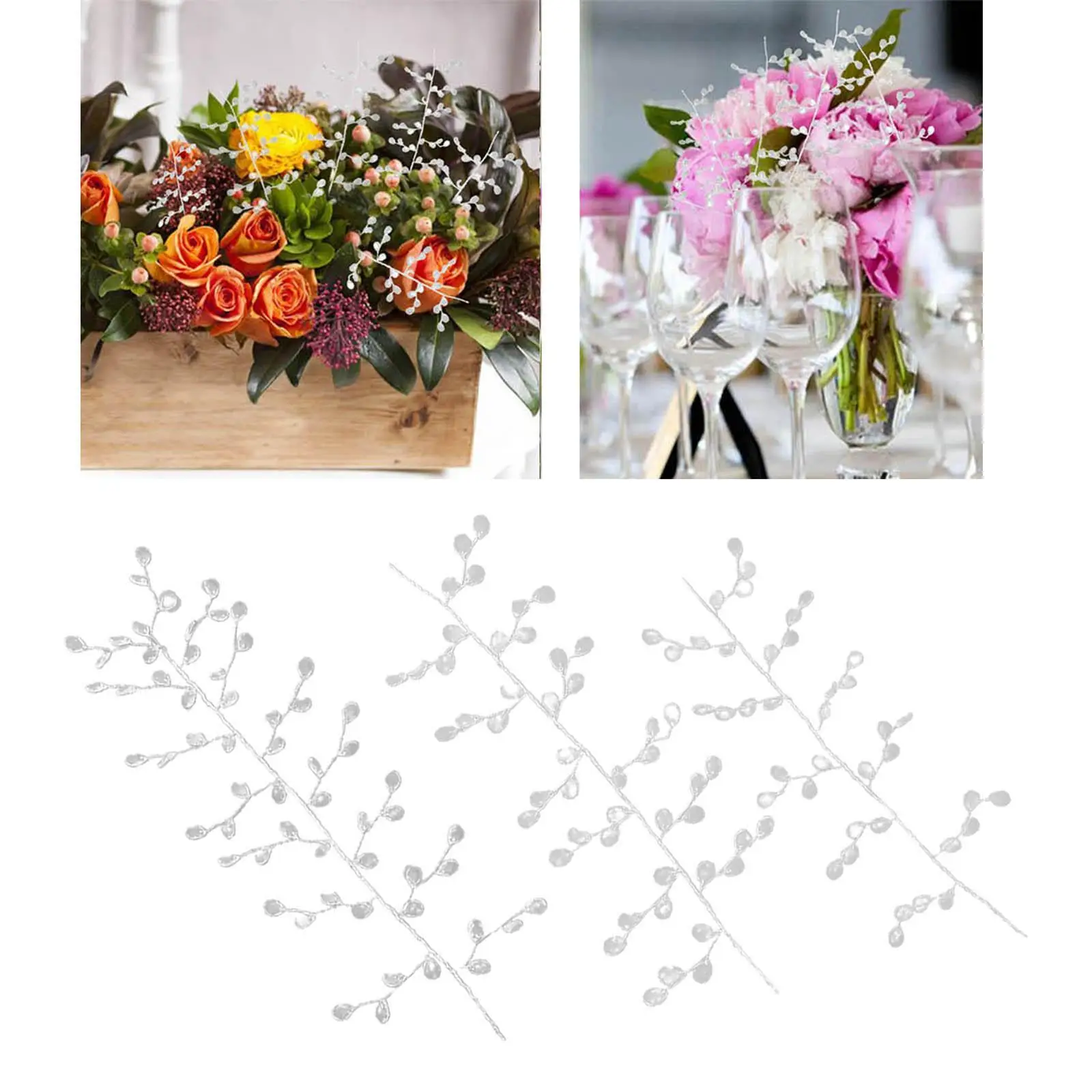 Акриловые хрустальные бусины, веревки, цветочные ветки для фестивальных свадебных принадлежностей