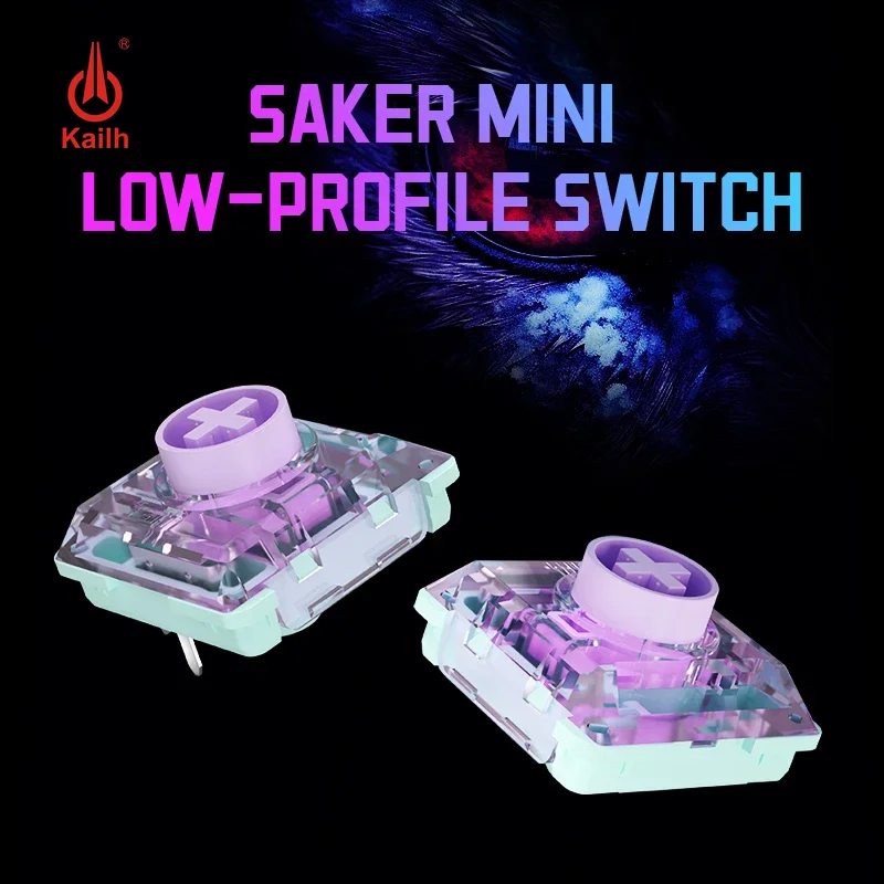 

Kailh Saker Mini Switch 37g Linear Low Profile Quick Trigger Switch For Mini Mechanical Keyboard Switches Hot-Swappable for Hitb