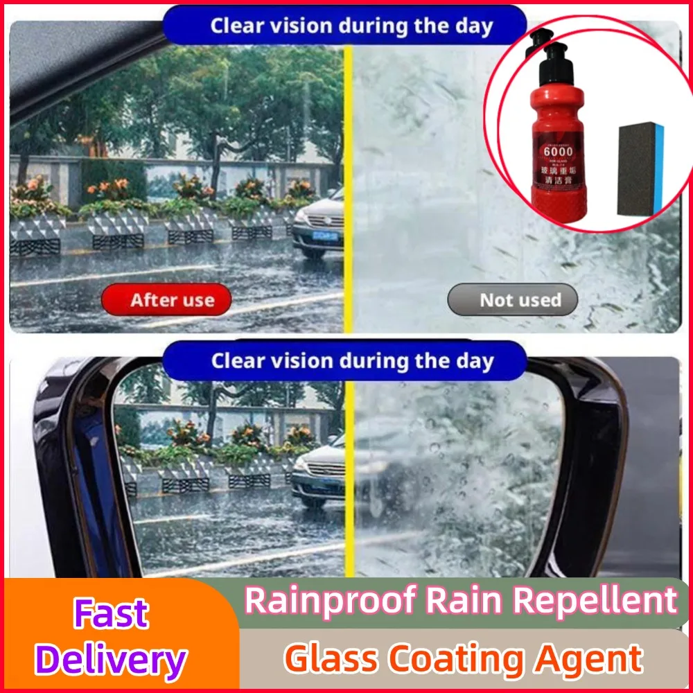 Car Glass Coating Agent Windshield Oil Rainproof Windshield Rain Repellent Liquid Polymer Car Waterproof Long Lasting Spray