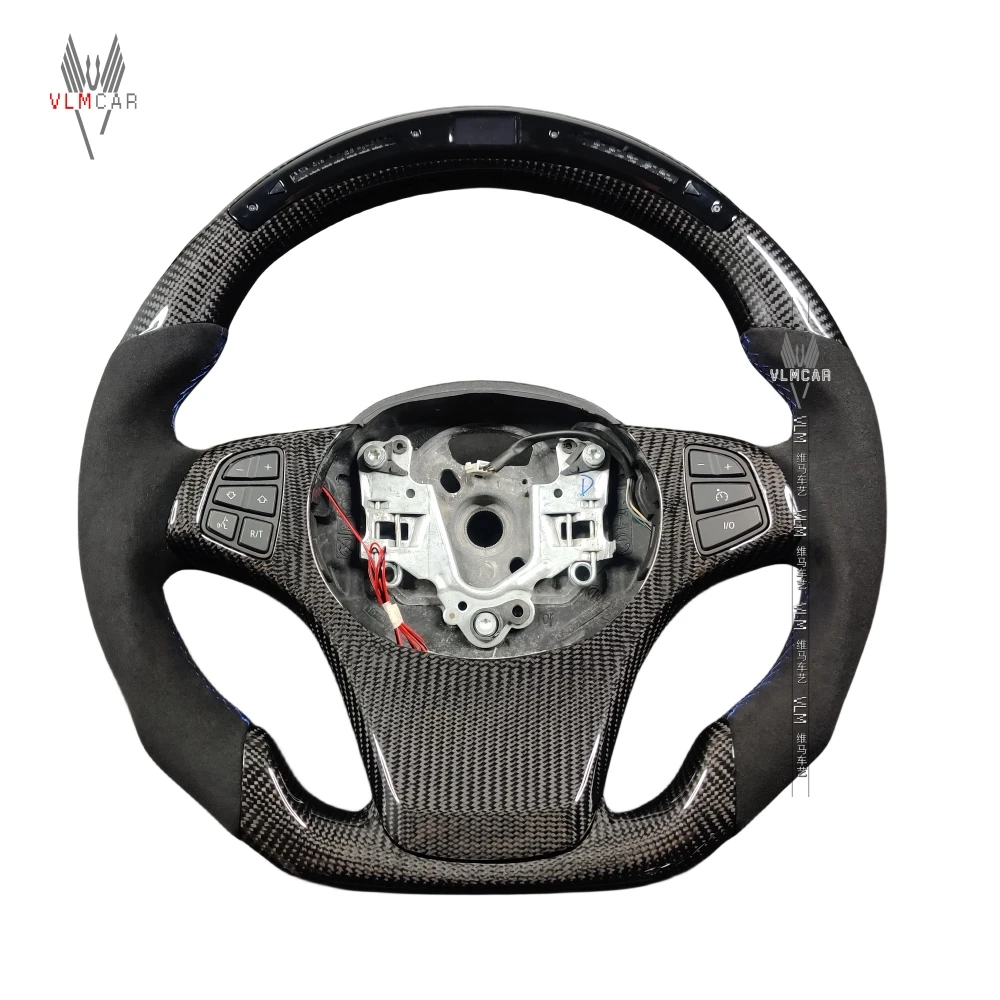 VLMCAR Private Custom Carbon Fiber Steering Wheel For BMW 5Series X5 E53 Car Accessories Led Display Flat Bottom Auto Parts