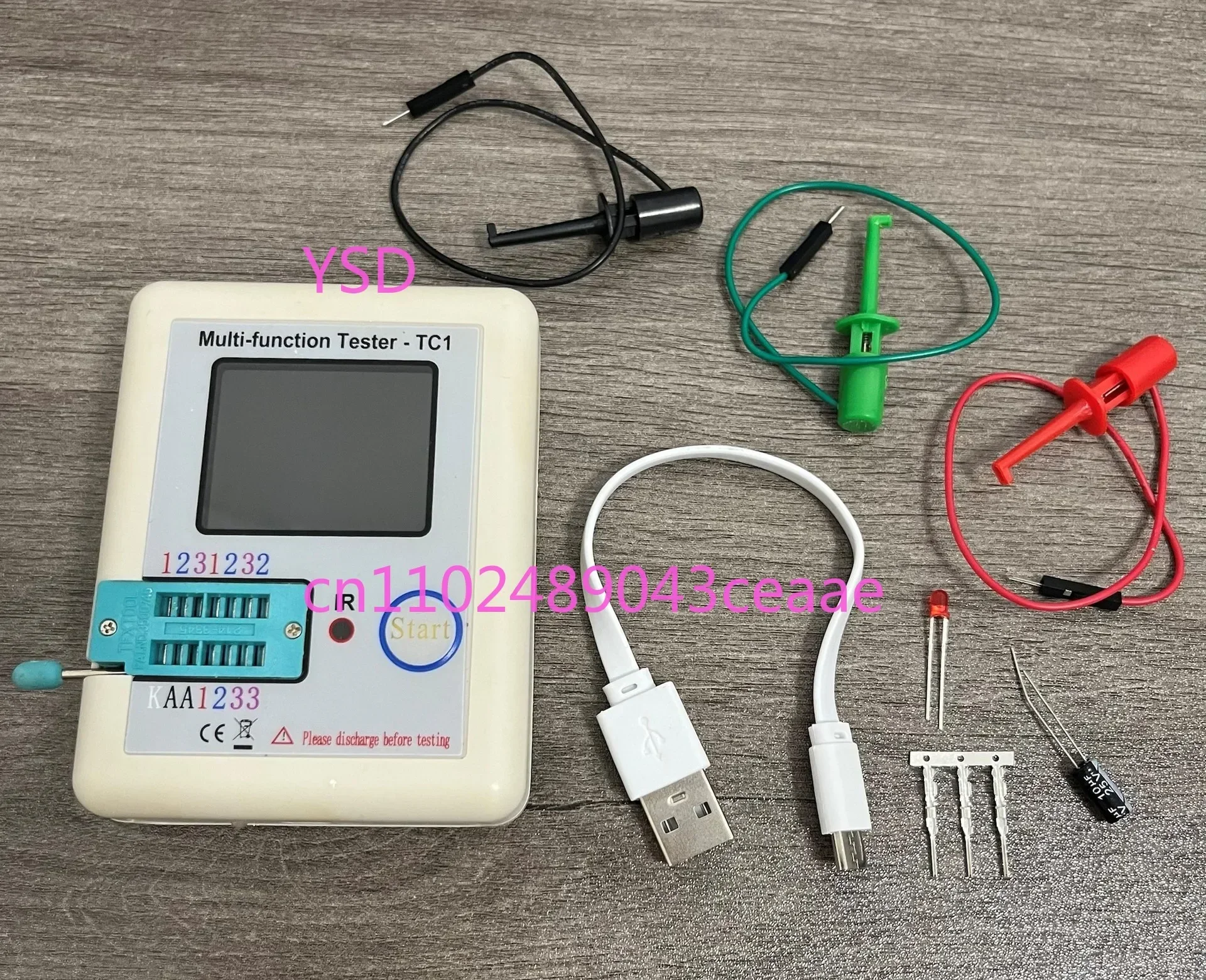 LCR-TC Transistor Tester Full-Color Graphics Display Finished Product Electronic Testing Equipment
