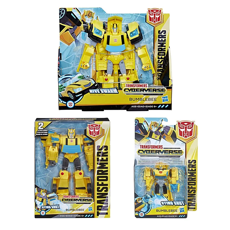 Hasbro Transformers Cyberverse Ultra Class Hive Swarm Sting Shot Bumblebee Action Figures Classic Movie Collectible Models Toys