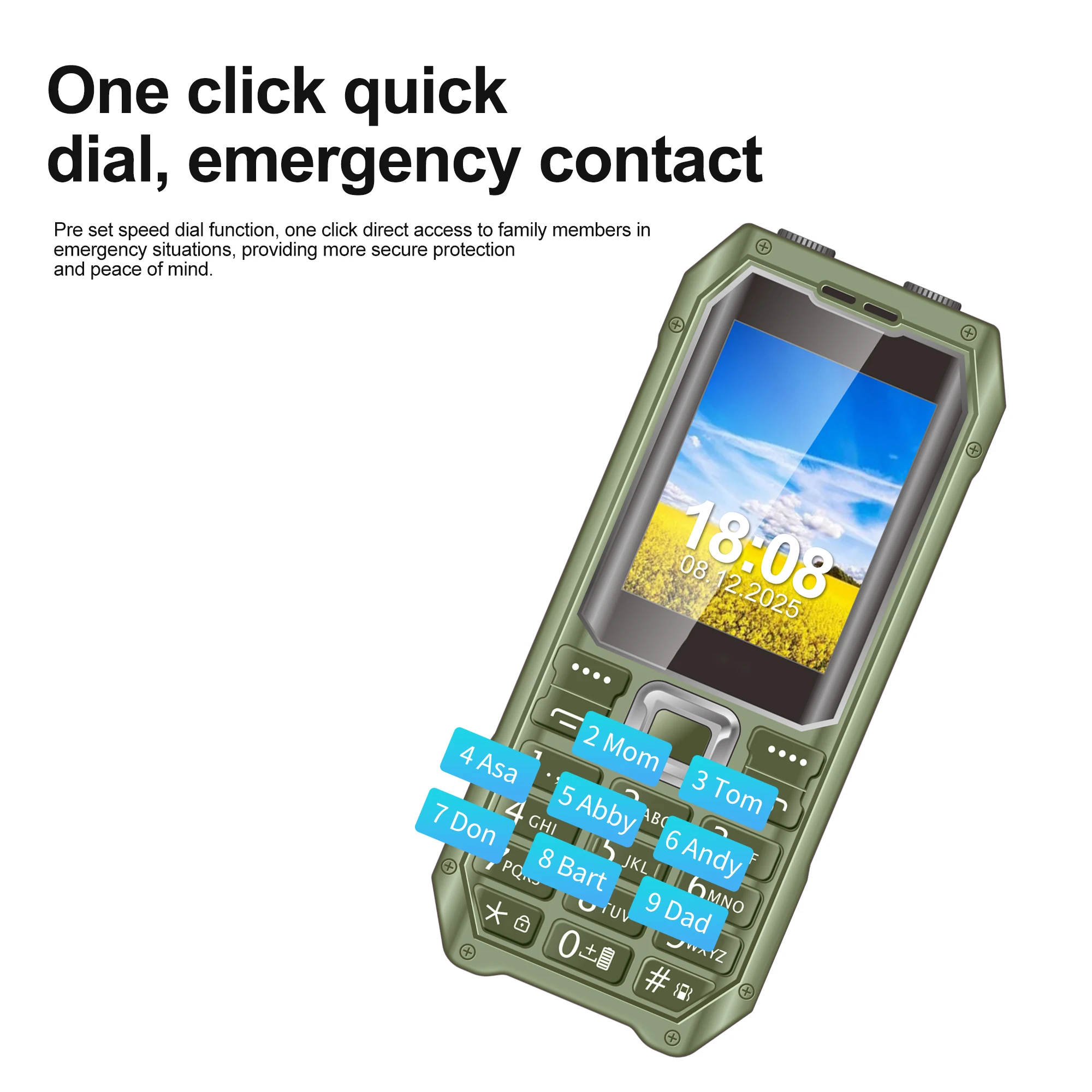 SERVO Q6000 bouton téléphone portable 2G GSM Vibration 2.4 "affichage vitesse cadran lecteur MP4 liste noire personnes âgées téléphone portable double SIM veille