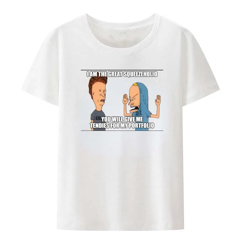 Горячая Распродажа summer The Great Cornholio Graphic Мужская футболка из полиэстера, Beavis и ButtHead, топы с круглым вырезом, футболка, юмор, подарки на день рождения