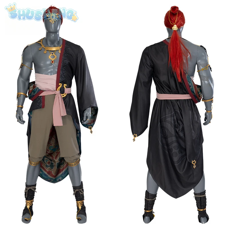 Zelda: Tears of the Ganondorf Cosplay Costume Coat, props and accessories, Halloween carnival Men uniform Ganondorf set XS-XXXL