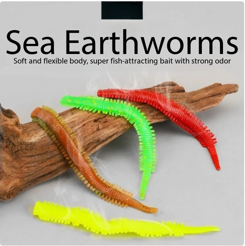 

Реалистичные мягкие приманки-черви, устойчивые к разрывам, ароматизированные, соленые, для техасской оснастки и дроп-шота, для пресноводной и морской рыбалки на басса