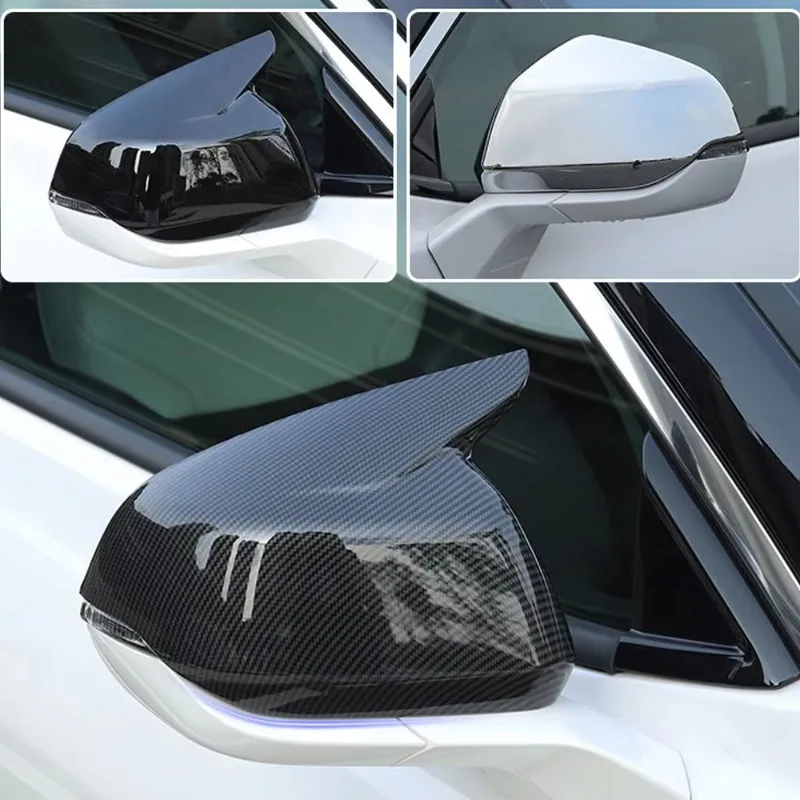 For Geely Boyue Cool G426 Cityray 2024-2026 Cap Wing Carbon Fiber Black Chrome Trim Car Mirror Cover