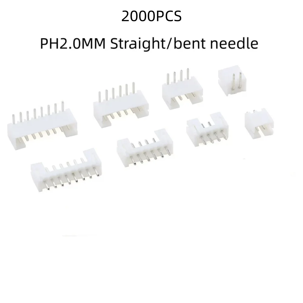 2000PCS PH2.0mm XH2.54mm KF2510-2.54mm connectors Female Socket Straight/Bent Needle