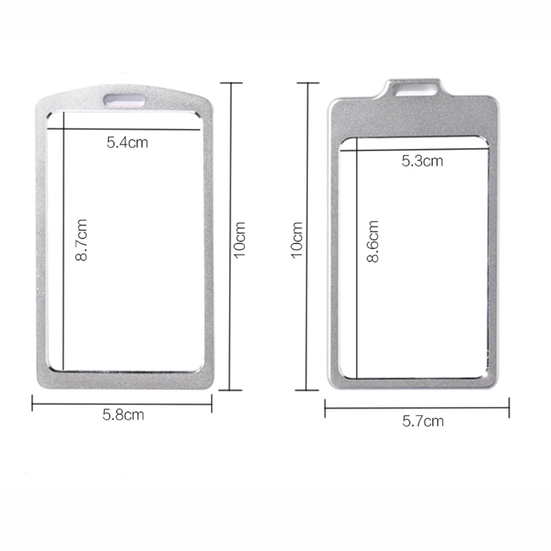 Porte-carte d'identité de travail en alliage d'aluminium, lanière de ceinture en métal, badge de carte d'employé, étiquette de bus, manchon de protection de carte de repas, certificat