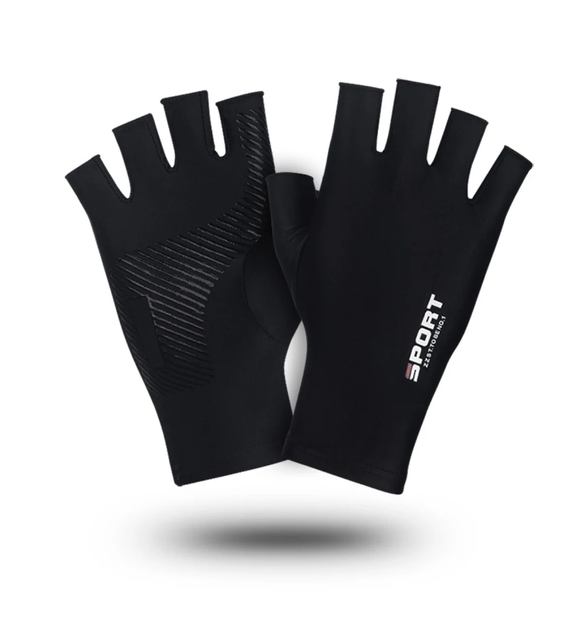 Ice Silk Half-finger Cycling Gloves for Men and Women Outdoor Sports Fitness Driving Fishing High-elastic Comfortable Sunscreen