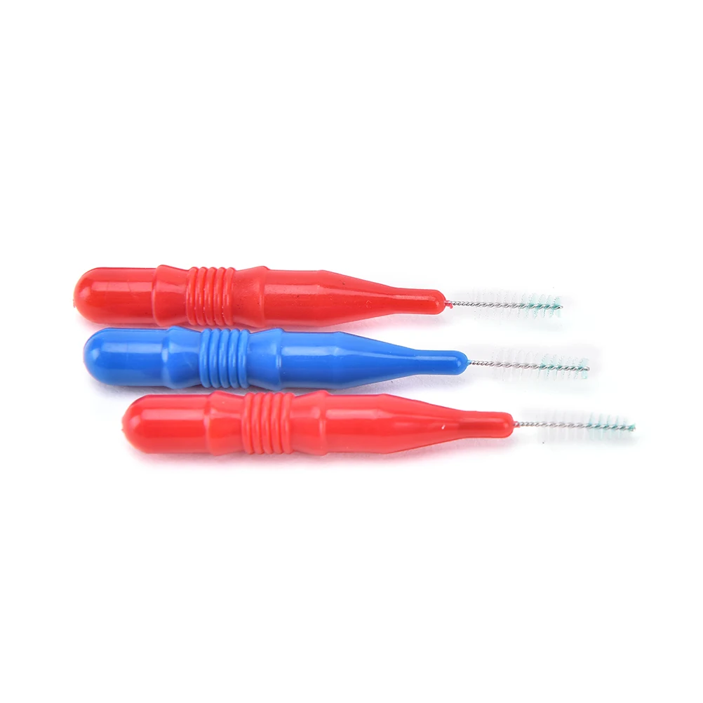 50개 실용적인 치실 헤드 위생 치과용 플라스틱 치간 칫솔 이쑤시개 핫 세일