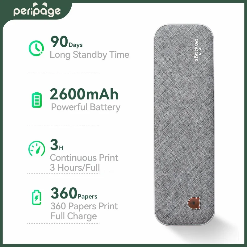 Peripage-Mini impresora portátil A4 A40, papel térmico sin tinta, inalámbrica, Bluetooth, teléfono, tamaño de foto A40, 203/304dpi