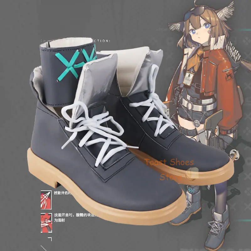 Botas de Cosplay de Arknights Aciddrop, juego de Anime de cómic para Con disfraz de Halloween, zapatos de utilería, estilo genial