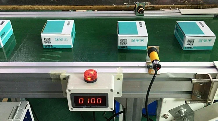 Automatic Induction Electronic Counter Production Line Conveyor Belt Counting Conveying Equipment Infrared Counter LED Display