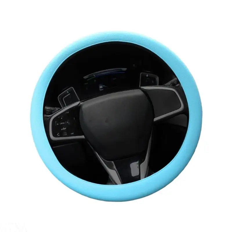 G7NA Textured Grip Silicone Car Steering Cover Comfortable Silicone for 14 15 16Inch