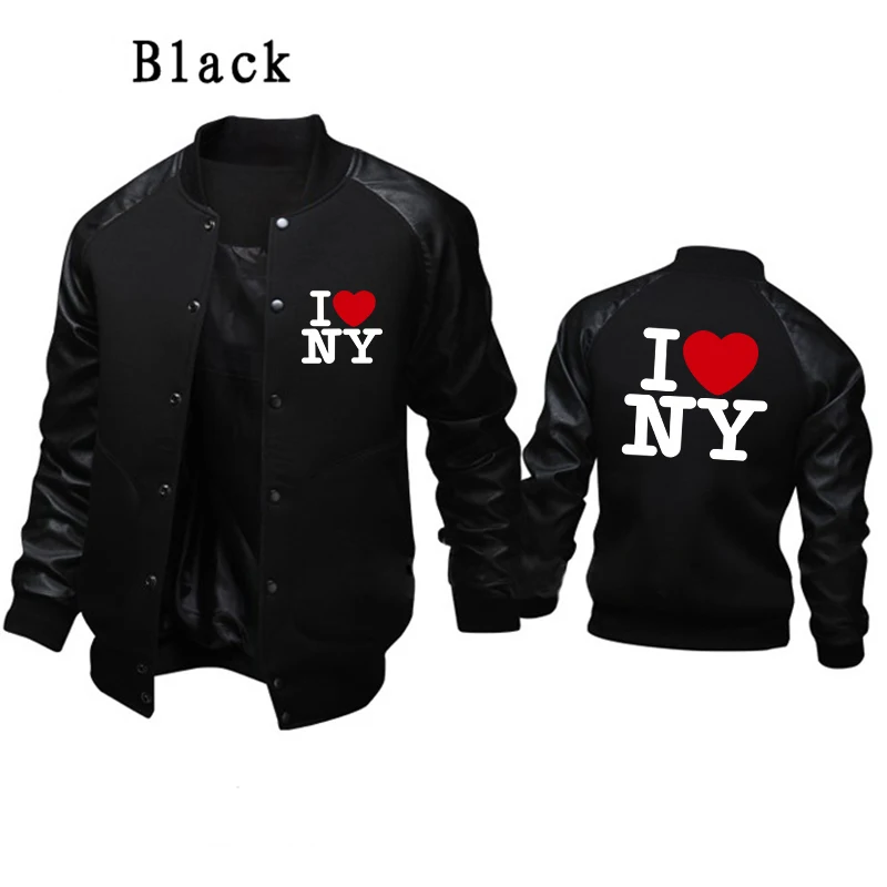 New Trendy I Love New York Printed Men's Hoodies Men's Zipper Jacket Outdoor Tracksuit Autumn and Winter Warm Sweater