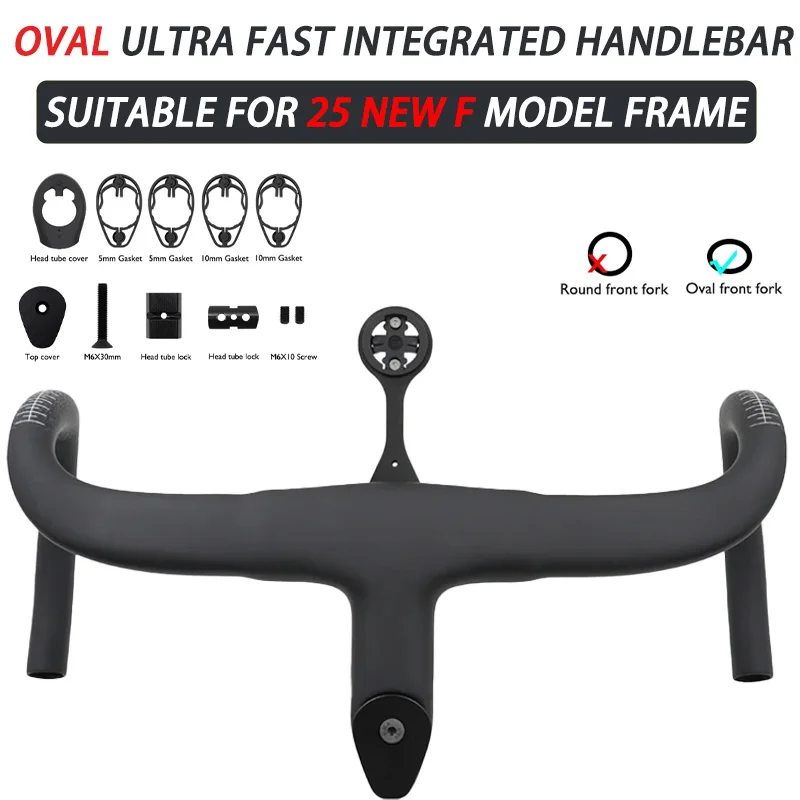 

Новинка: Овальный ультрабыстрый интегрированный руль, совместимый с новой рамой F 25, 380-440 мм, включает держатель для компьютера и проставки.