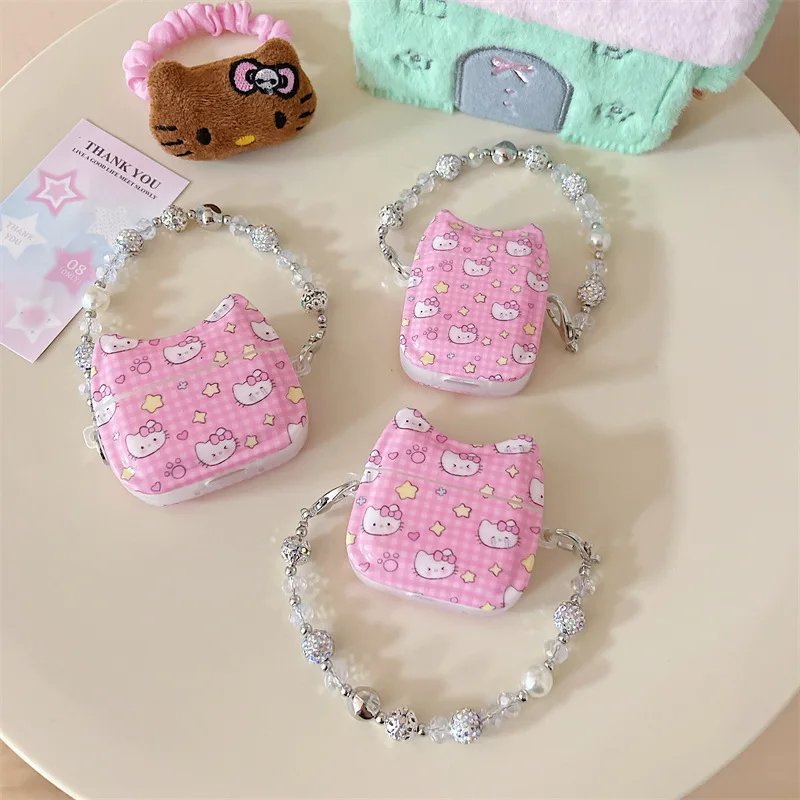 Mini Hello Kitty etui na słuchawki dla Apple AirPods 1 2 3 generacji Airpods Pro etui bezprzewodowe słuchawki z Bluetooth