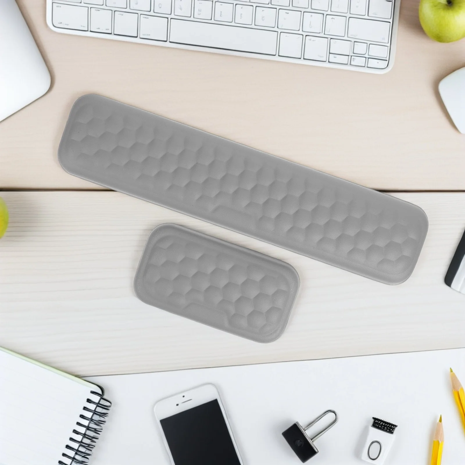 

1Set Keyboard Wrist Rest Memory Foam Ergonomic Hand Support for Office Laptop Typing Mouse Pad Comfortable Minimalist