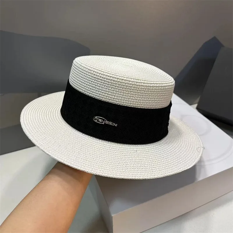 

A and simple sun-protective flat-topped top hat for women fashionable versatile outings