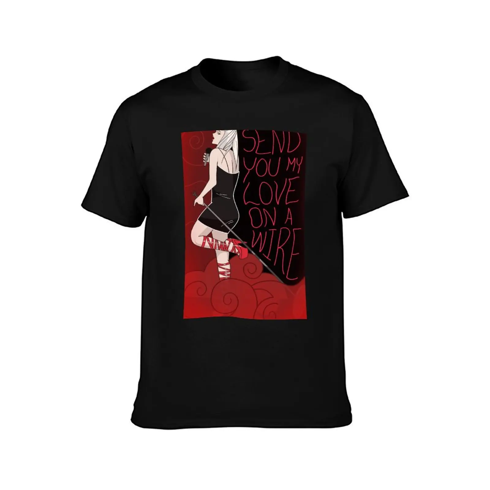 Send You My Love On A Wire T-Shirt Work Utility Casual Tee Shirt T-Shirt
