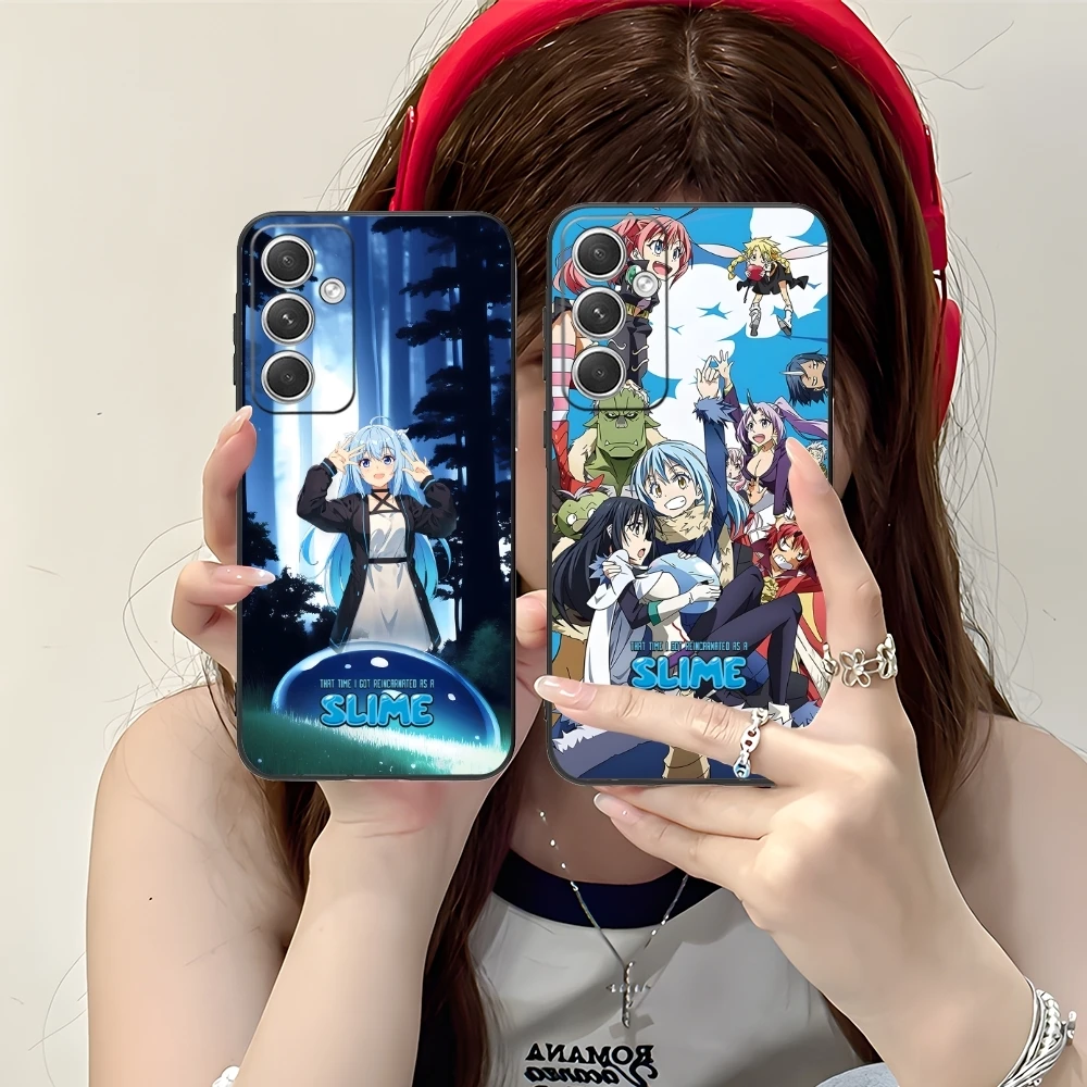 Slime Tensura Rimuru Mobile Phone Case for Samsung M55 35 15 54 34 14 33 23 13 42 32 22 F55 23 12 5G Black Phone Cover Shell