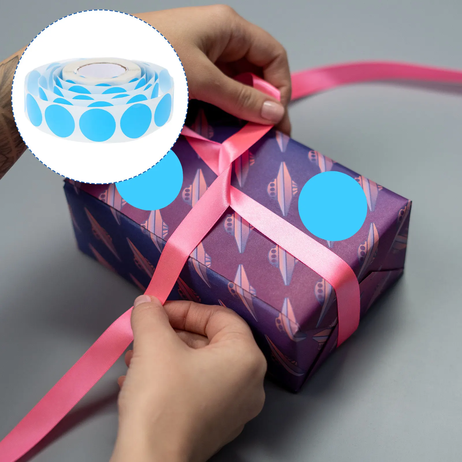 

1 Roll Circle Dots Decals Bright Assorted Colors Self Adhesive Paper Stickers for Document Sorting Color Coding Inspection