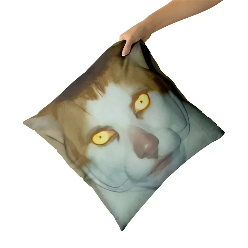 18\'\' x 18\'\' Monday Left Me Broken Cat Mr. Peebles Square Throw Pillow Cushion Covers Cases Pillowcases 45cm x 45cm